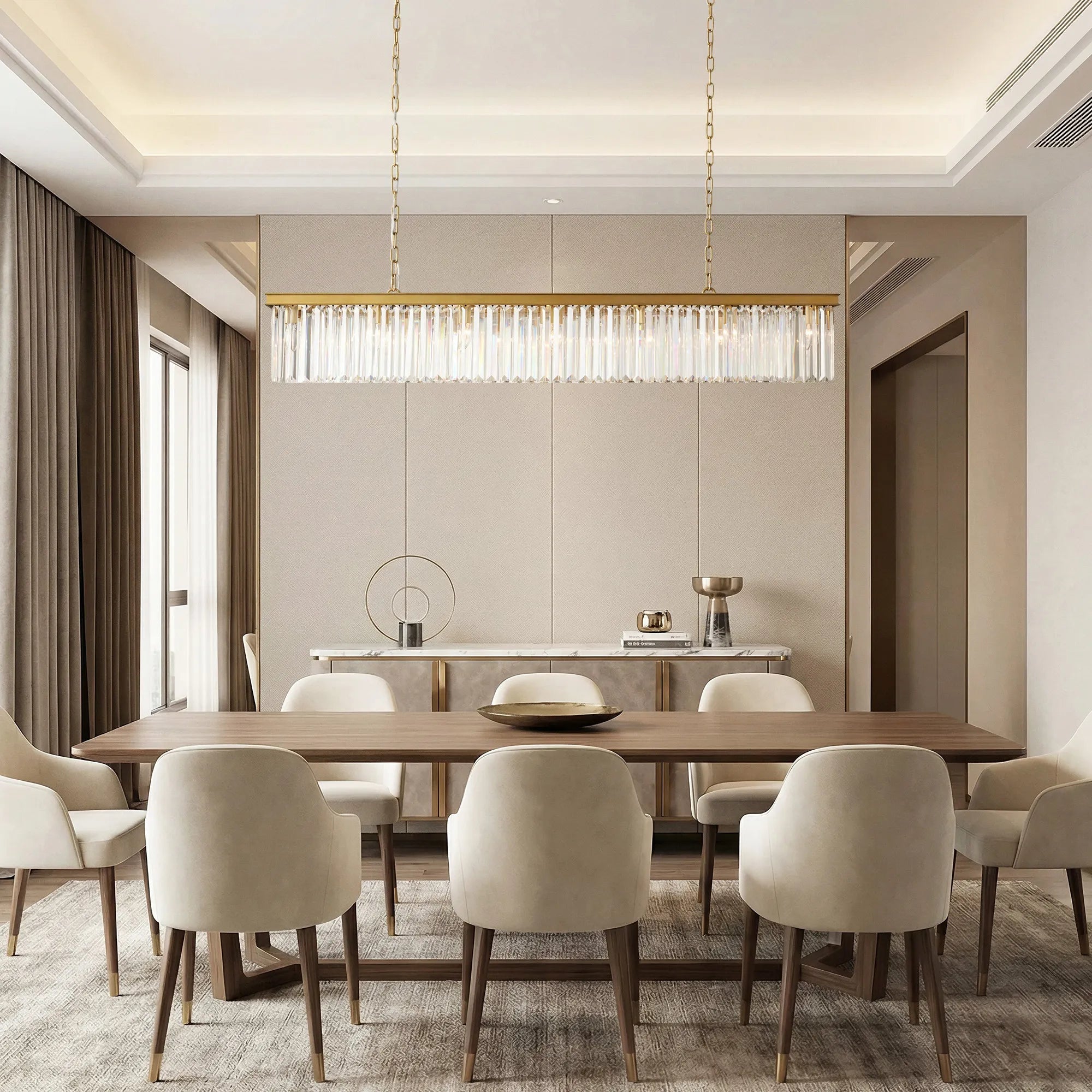 Leyland Rectangular Chandelier 60''72'' - fovolighting