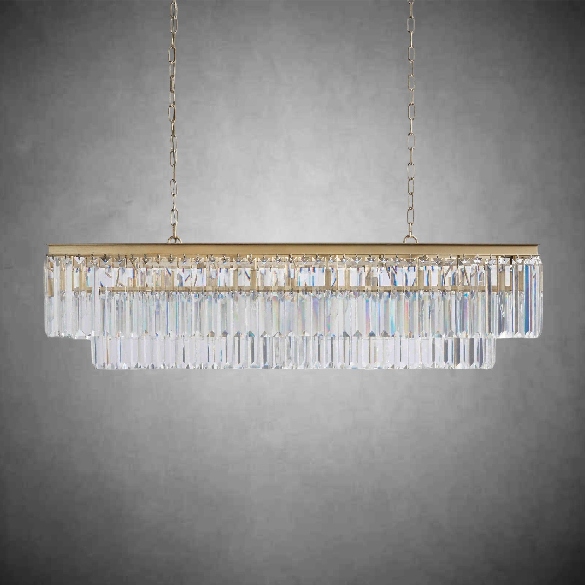 Leyland Tiered Rectangular Chandelier - fovolighting