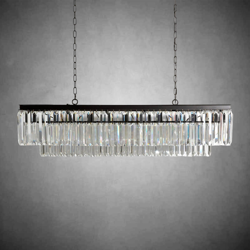 Leyland Tiered Rectangular Chandelier - fovolighting
