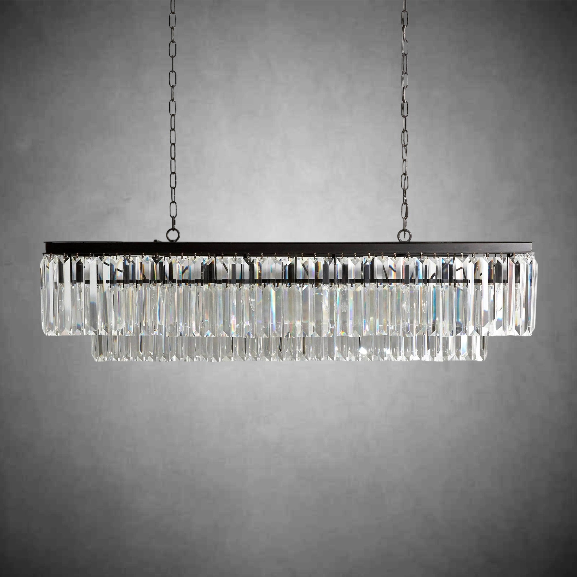 Leyland Tiered Rectangular Chandelier - fovolighting