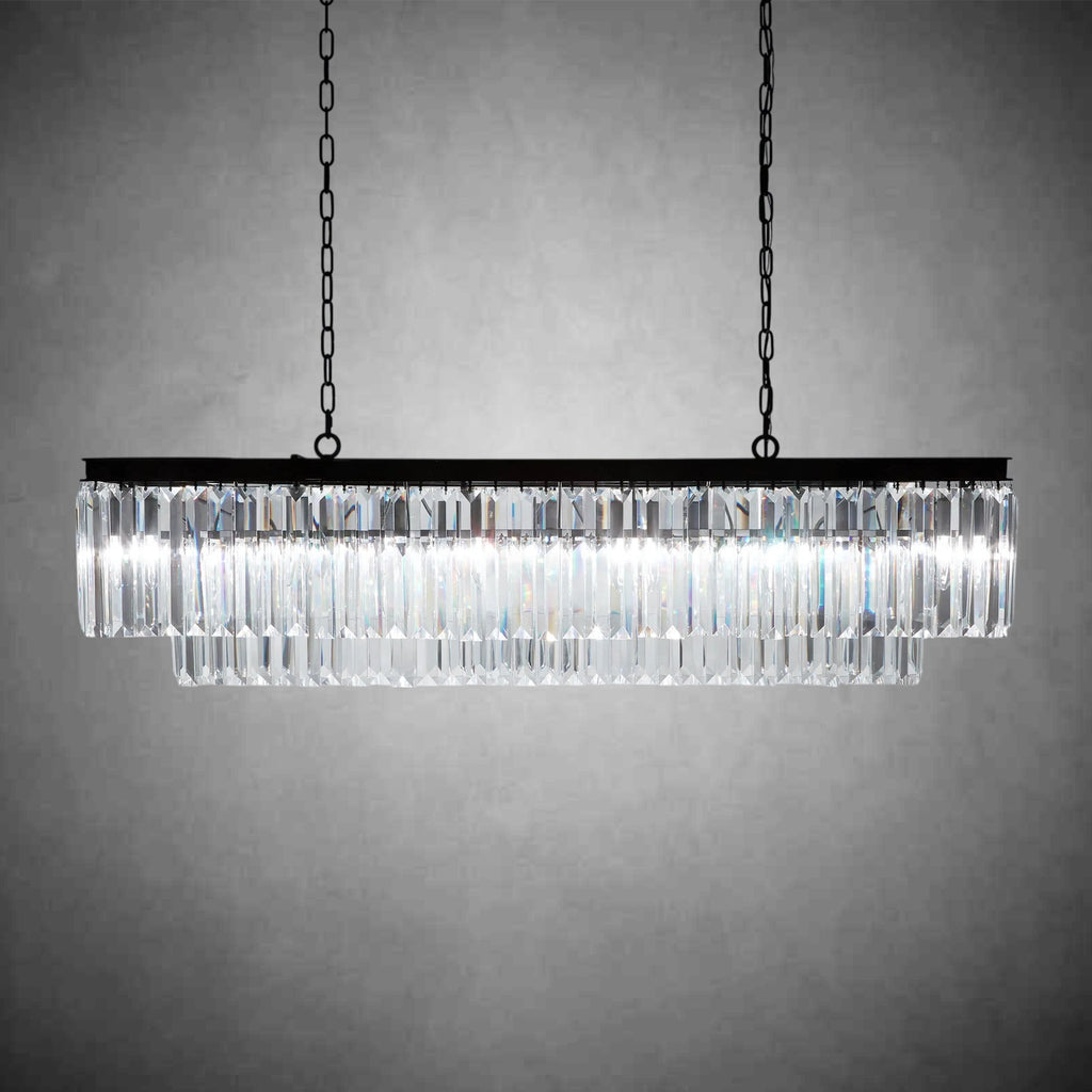 Leyland Tiered Rectangular Chandelier - fovolighting