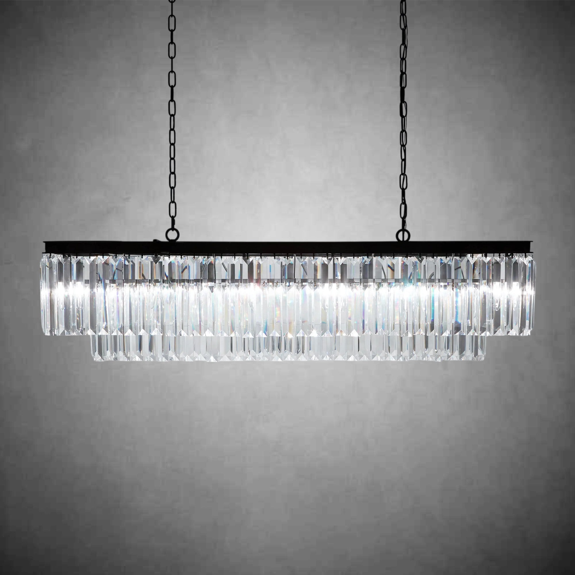 Leyland Tiered Rectangular Chandelier - fovolighting