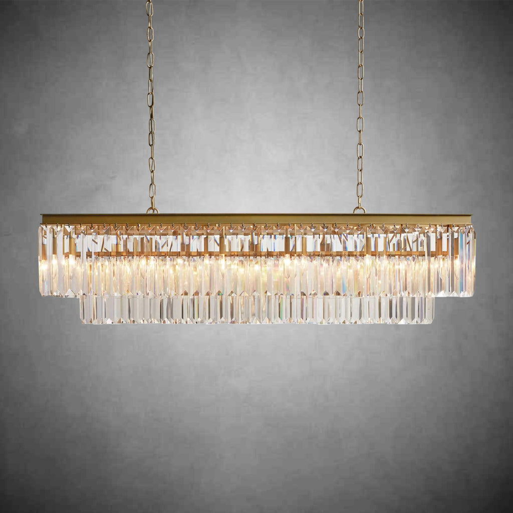 Leyland Tiered Rectangular Chandelier - fovolighting