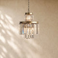 Leylend Tiered Round Chandelier Lighting - 6-Light 15’’ / Antique Brass