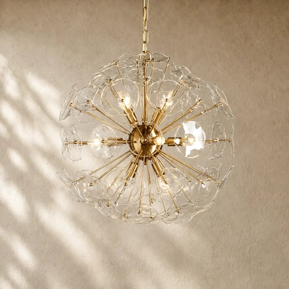 Lili Round Chandelier - Brass / 8 Light