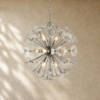 Lili Round Chandelier - Nickel / 8 Light