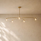 Liliy Clear Glass Flushmount - Brass / 60’’
