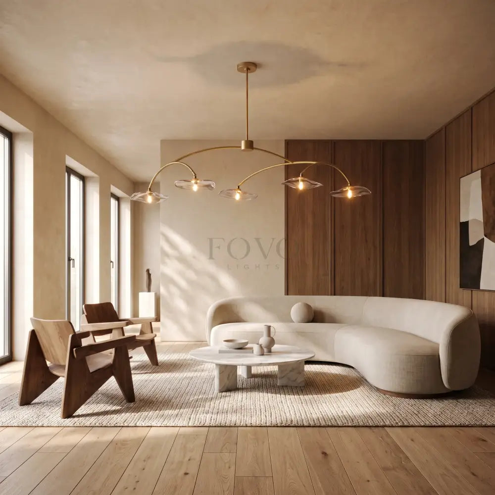 Liliy Clear Glass Linear Chandelier
