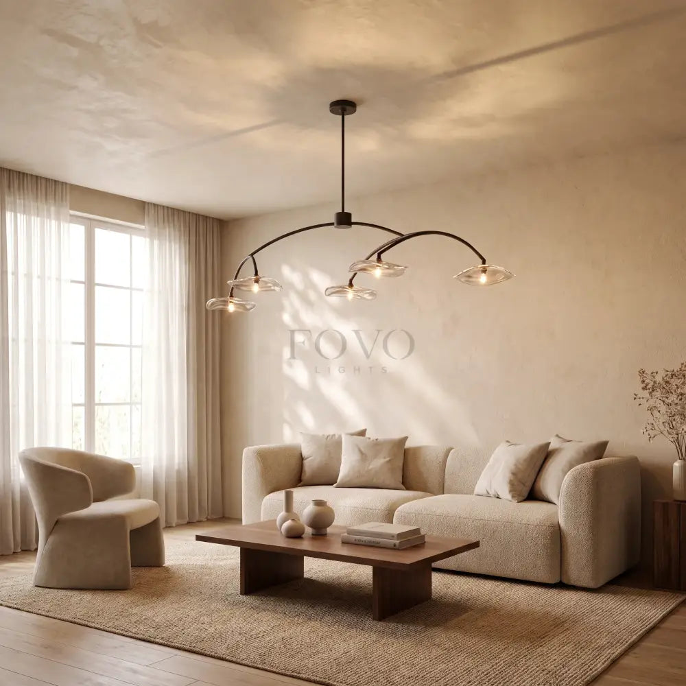 Liliy Clear Glass Linear Chandelier