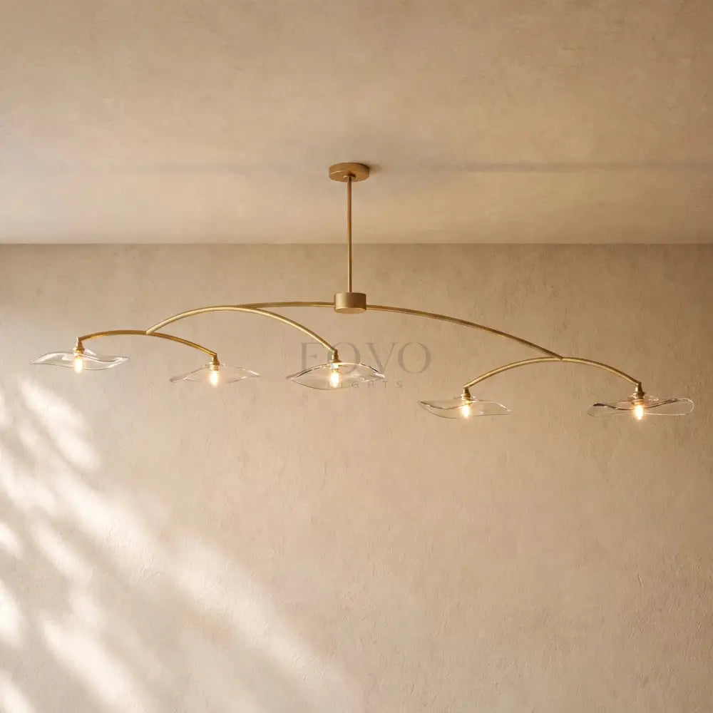 Liliy Clear Glass Linear Chandelier