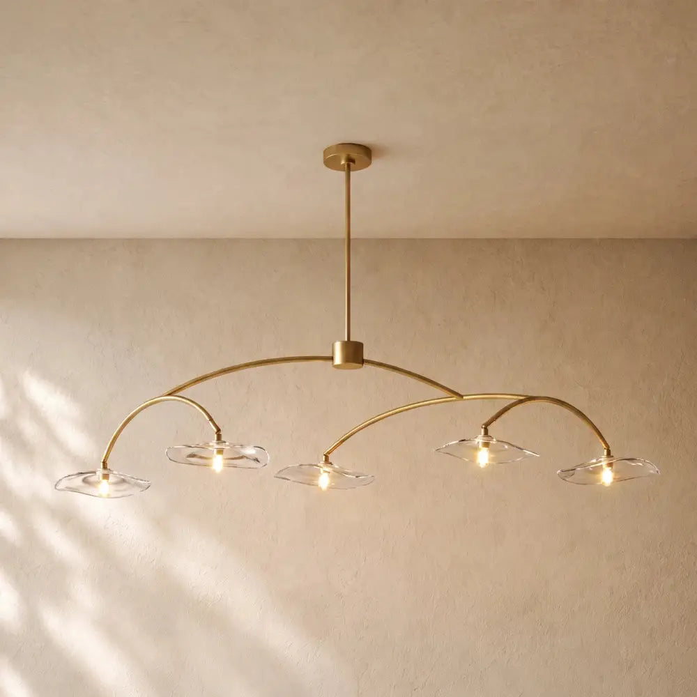 Liliy Clear Glass Linear Chandelier
