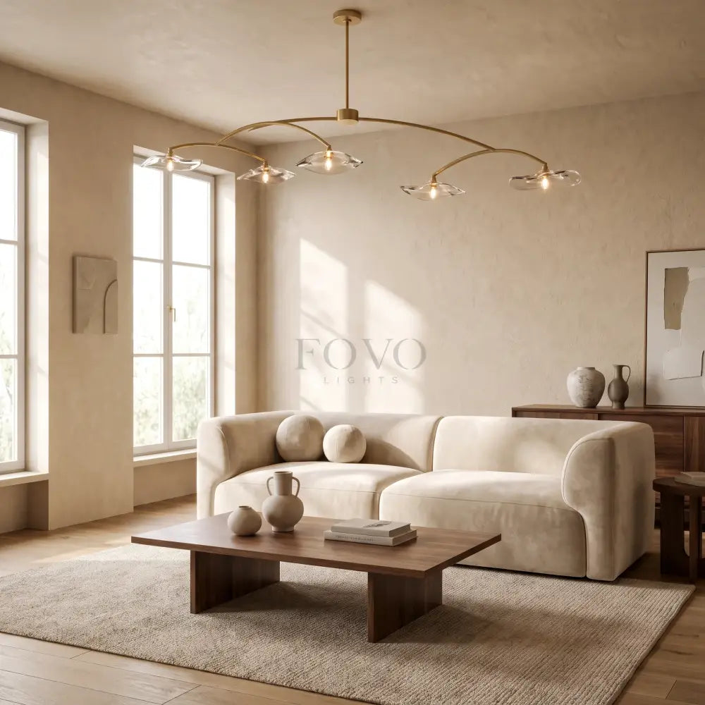 Liliy Clear Glass Linear Chandelier