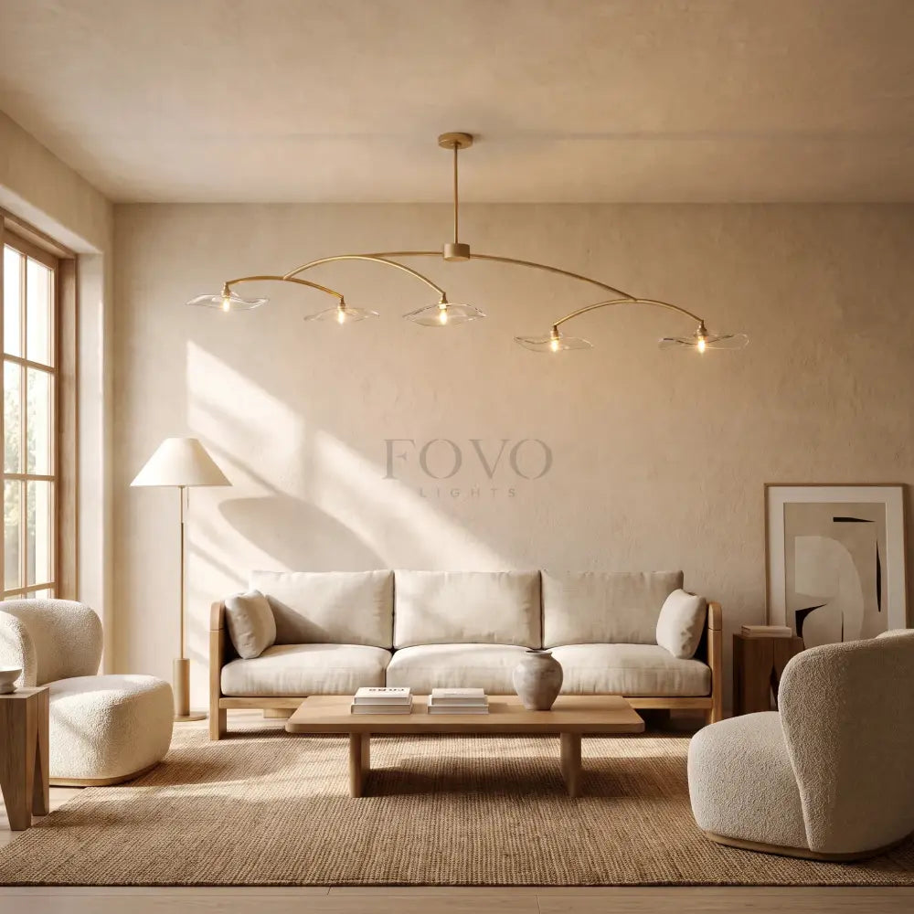 Liliy Clear Glass Linear Chandelier