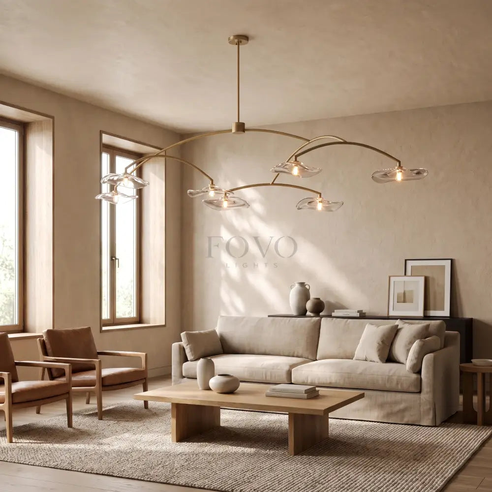 Liliy Clear Glass Round Chandelier
