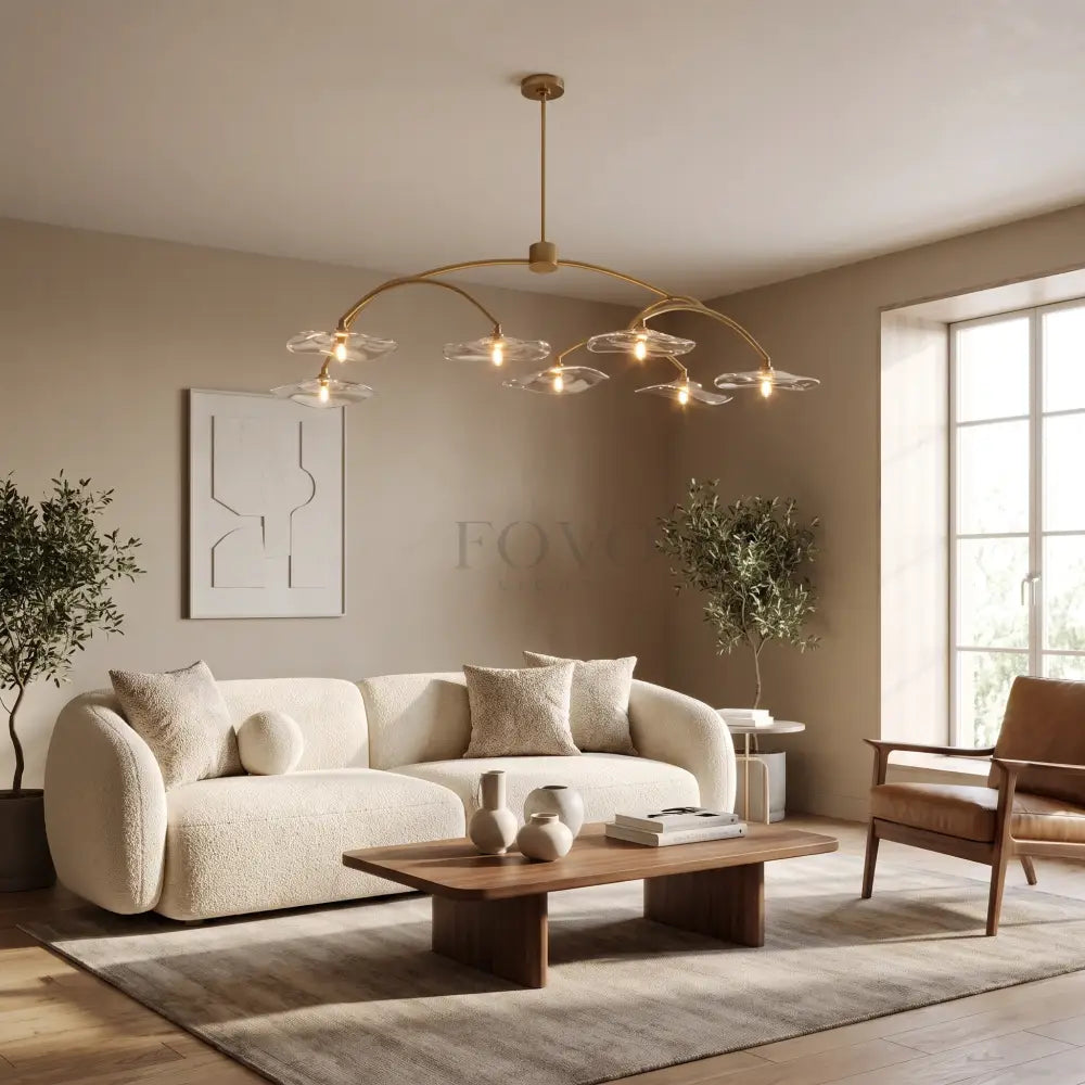 Liliy Clear Glass Round Chandelier