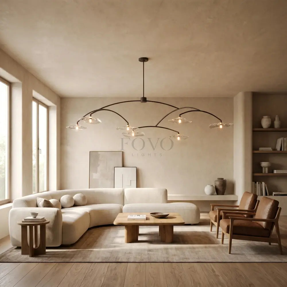 Liliy Clear Glass Round Chandelier