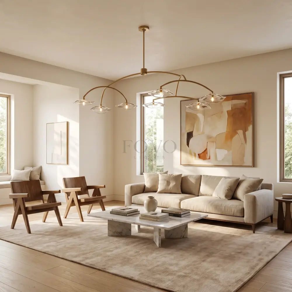 Liliy Clear Glass Round Chandelier