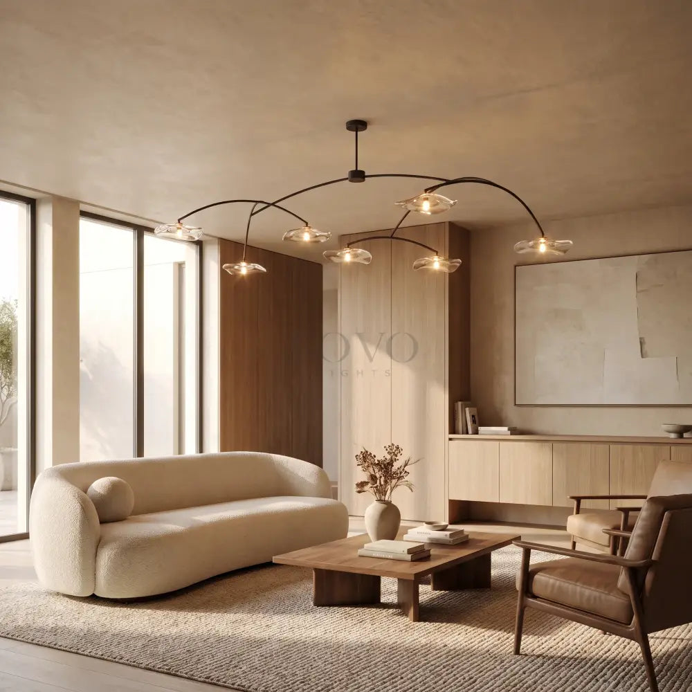 Liliy Clear Glass Round Chandelier