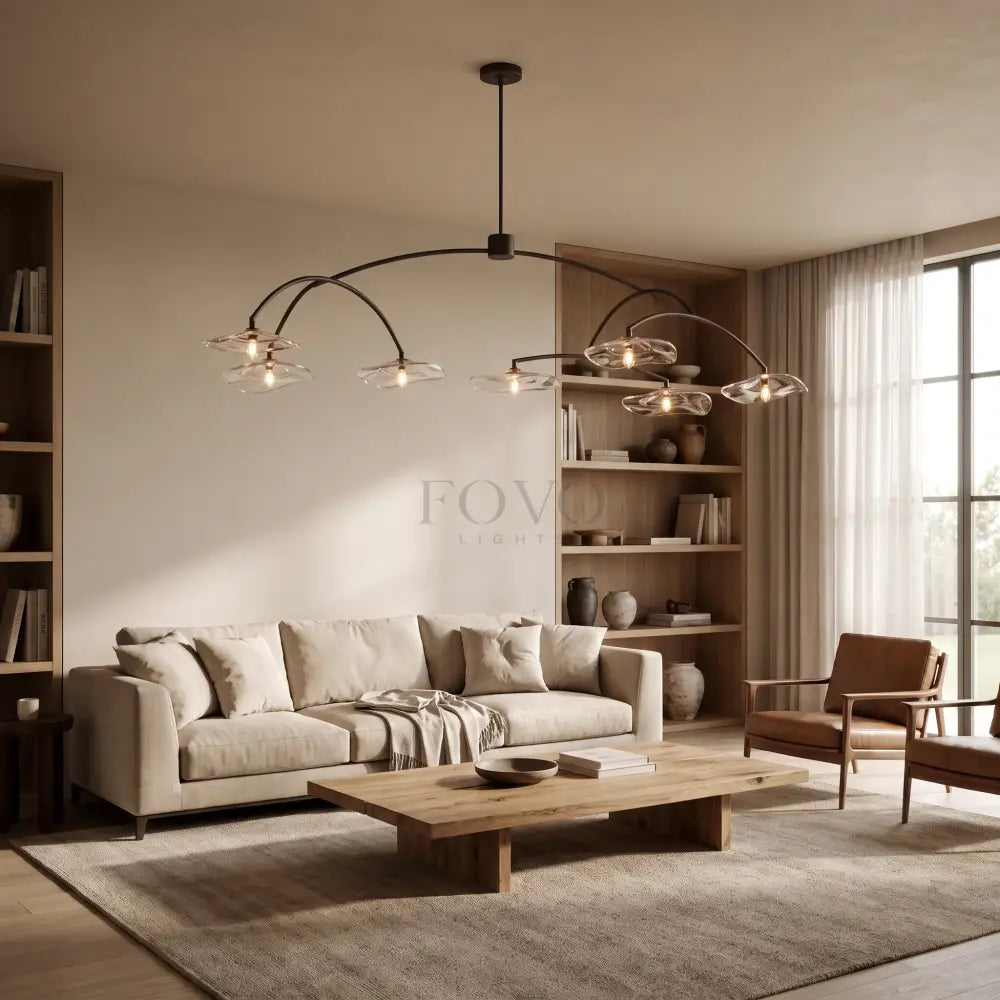 Liliy Clear Glass Round Chandelier