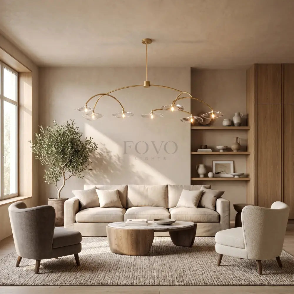 Liliy Clear Glass Round Chandelier