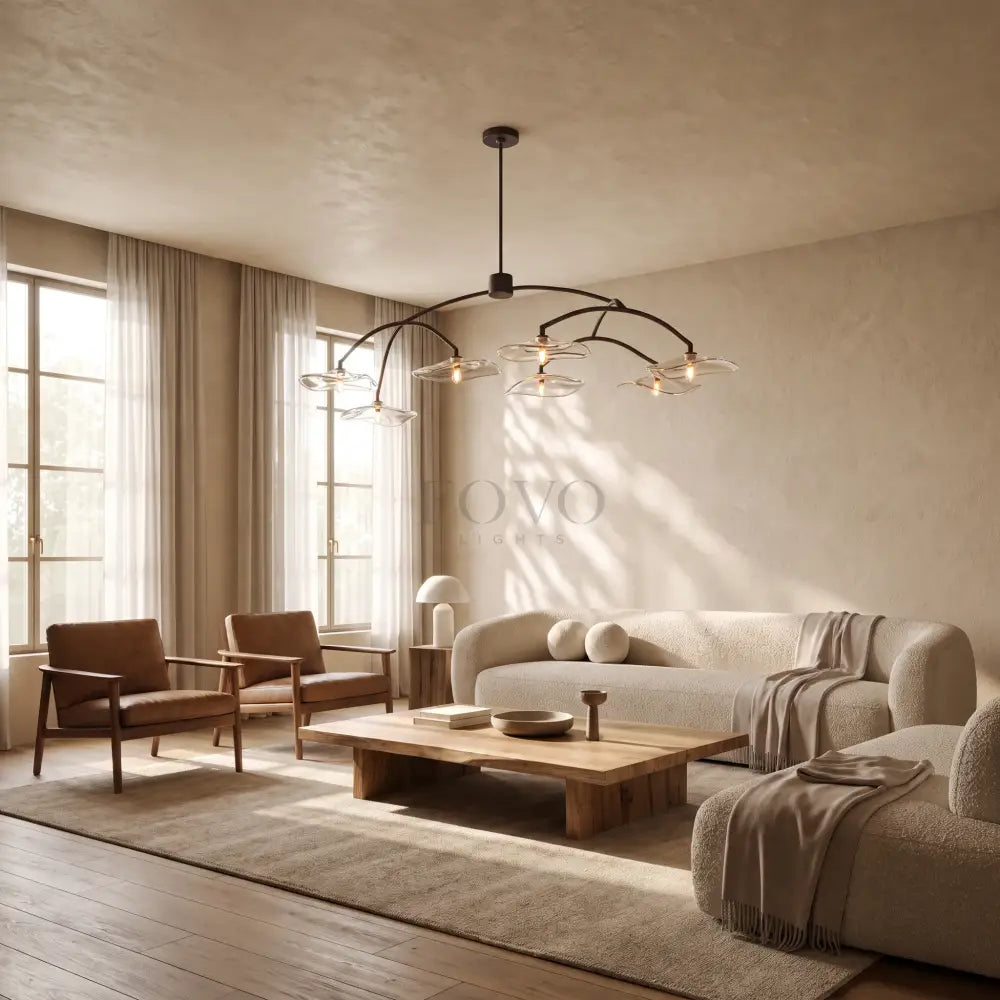 Liliy Clear Glass Round Chandelier