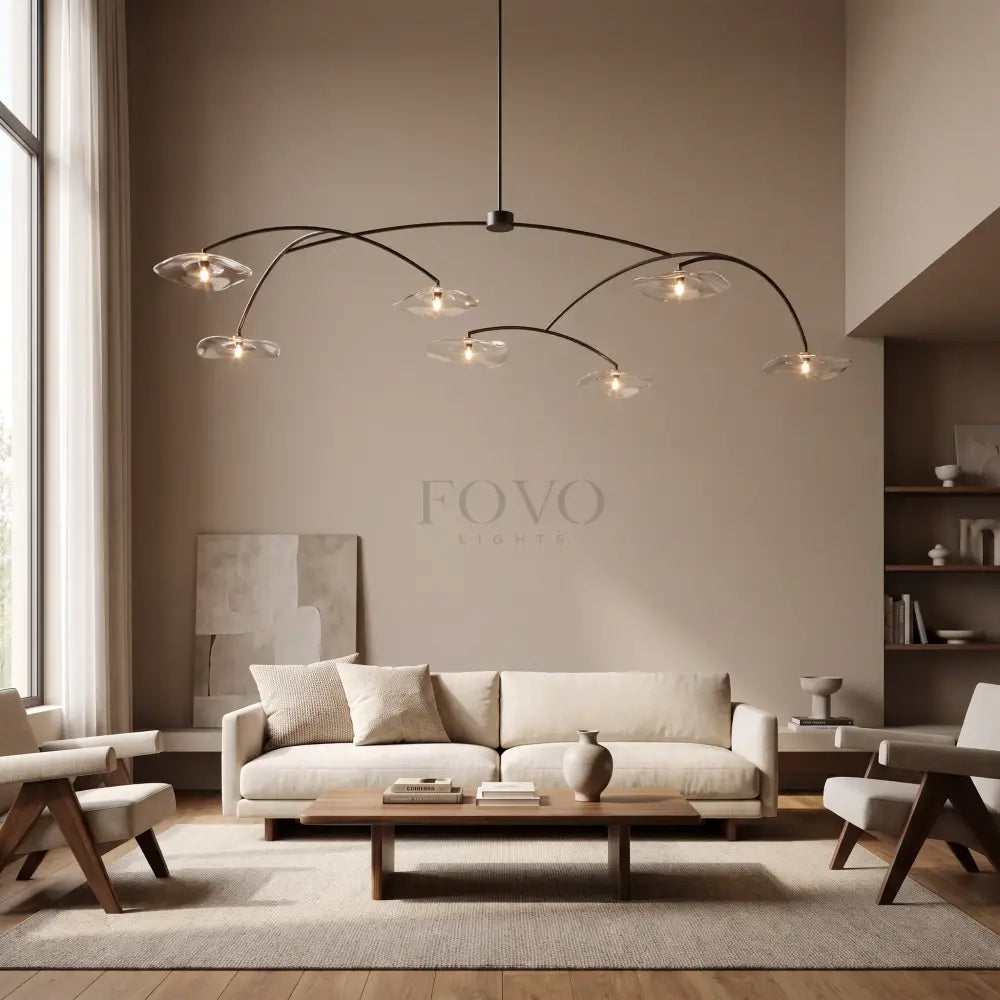 Liliy Clear Glass Round Chandelier