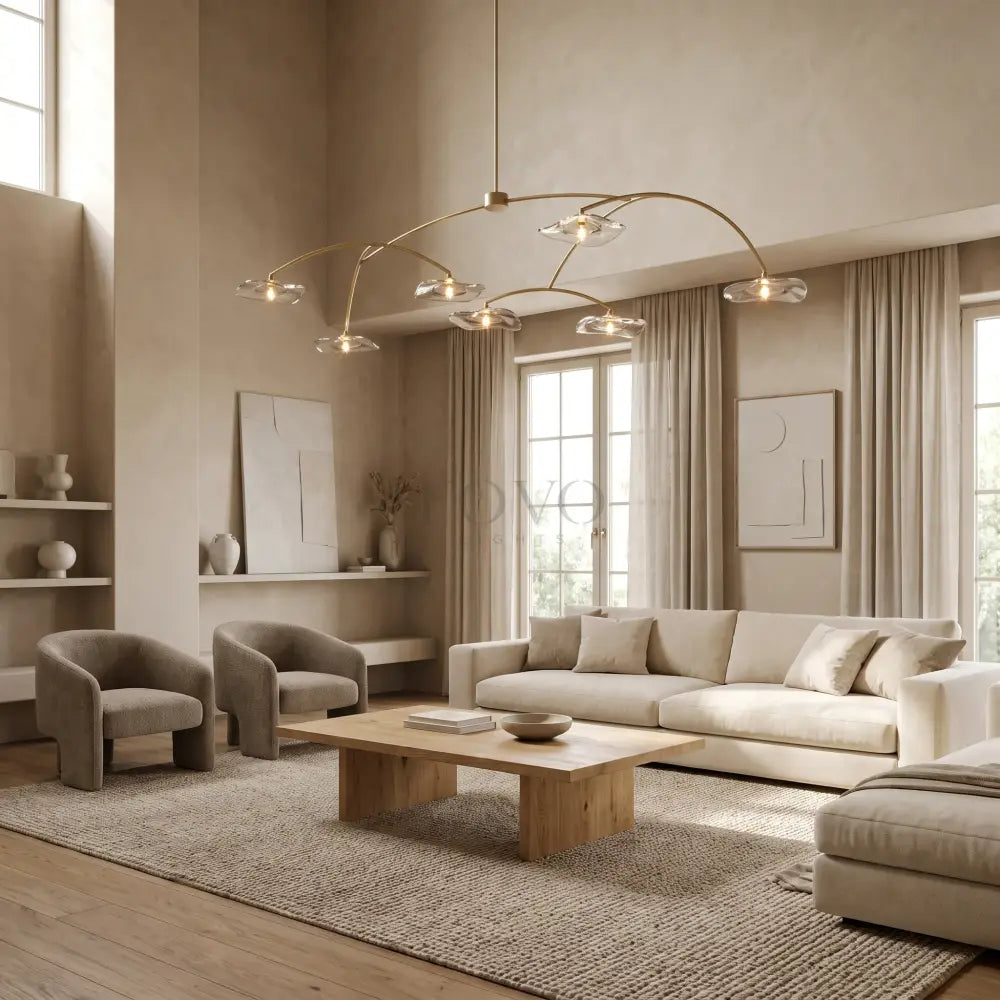 Liliy Clear Glass Round Chandelier