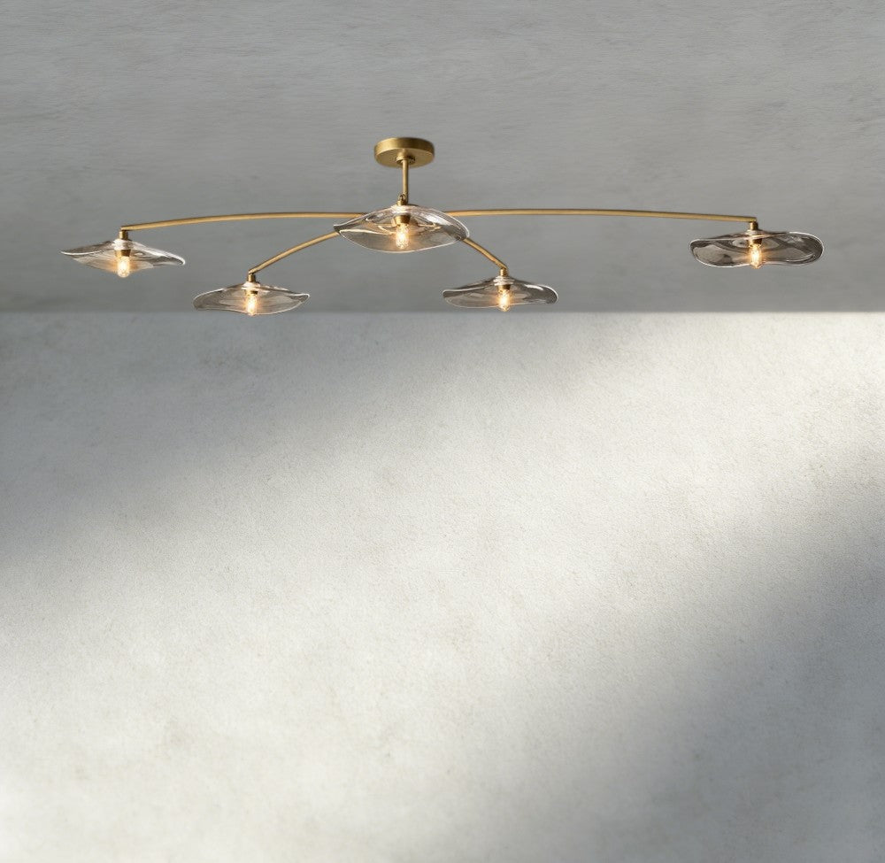 Lily Clear Glass Flushmount - fovolighting