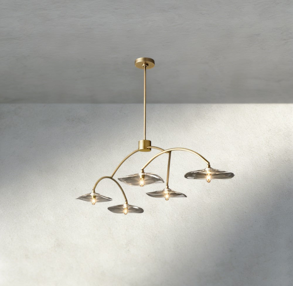 Lily Clear Glass Linear Chandelier - fovolighting