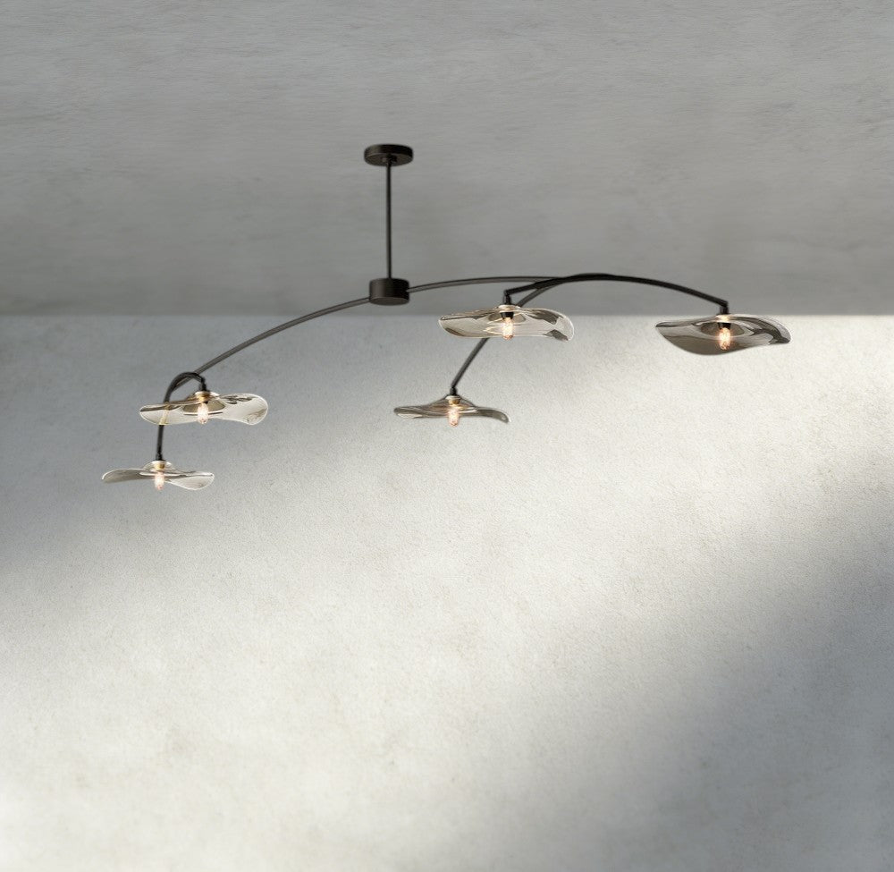 Lily Clear Glass Linear Chandelier - fovolighting