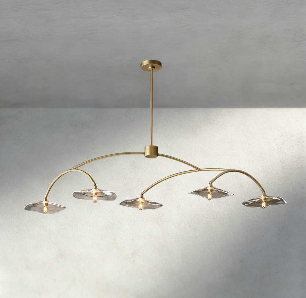 Lily Clear Glass Linear Chandelier - fovolighting