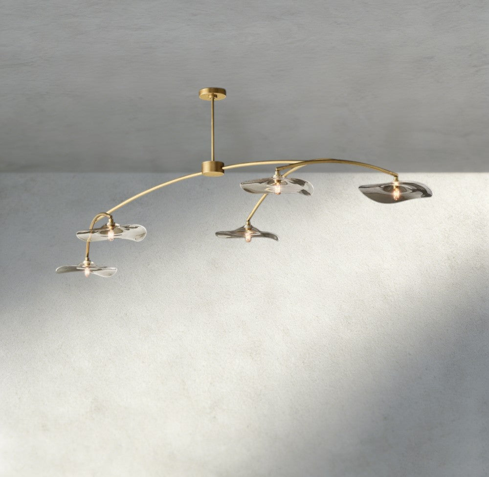 Lily Clear Glass Linear Chandelier - fovolighting