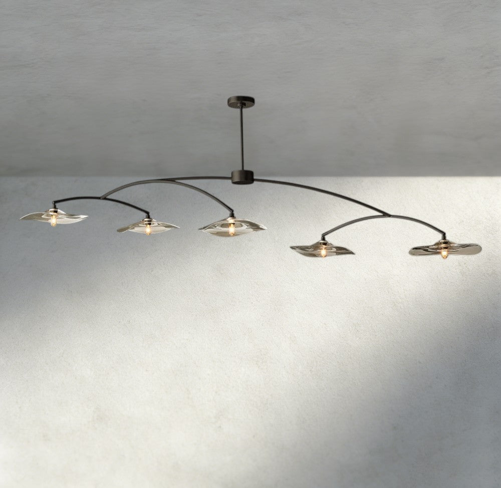 Lily Clear Glass Linear Chandelier - fovolighting