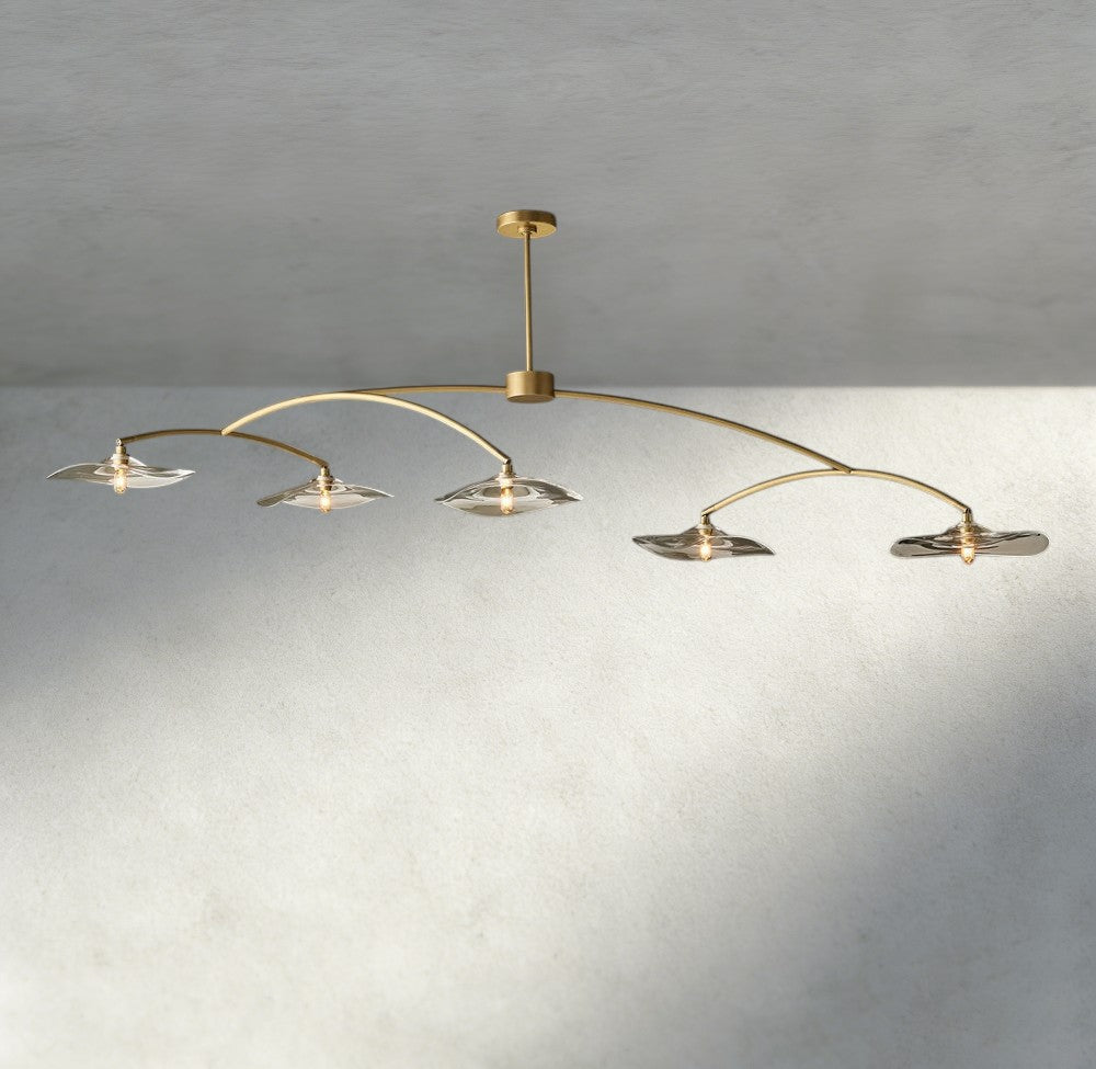 Lily Clear Glass Linear Chandelier - fovolighting