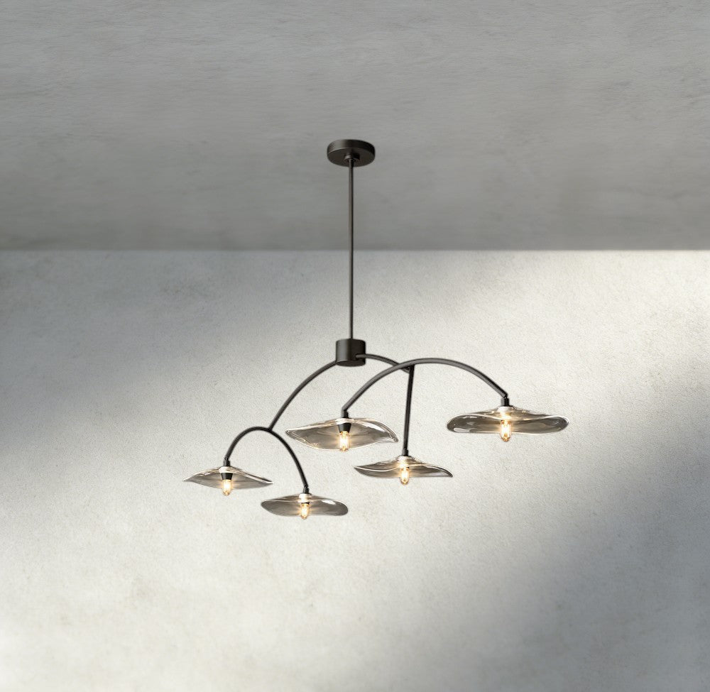 Lily Clear Glass Linear Chandelier - fovolighting