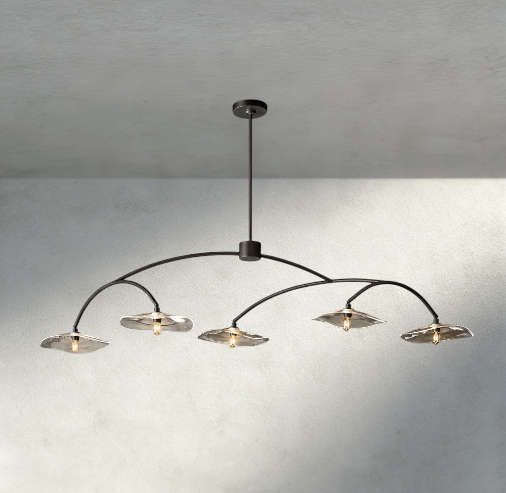 Lily Clear Glass Linear Chandelier - fovolighting
