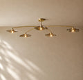 LILY GLASS FLUSHMOUNT 48“ - Lacquered Burnished Brass / 48’’ / Smoke