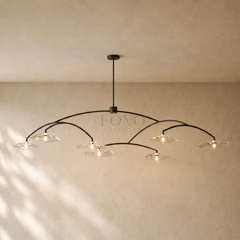 LILY GLASS ROUND CHANDELIER