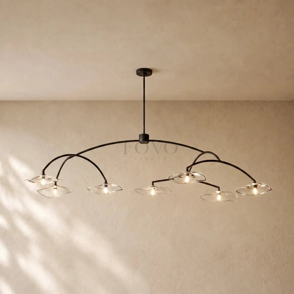 LILY GLASS ROUND CHANDELIER
