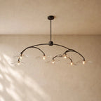 LILY GLASS ROUND CHANDELIER - Bronze / 54’’ / Smoke