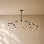 LILY GLASS ROUND CHANDELIER - Bronze / 72’’ / Clear