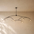 LILY GLASS ROUND CHANDELIER - Bronze / 84’’ / Smoke
