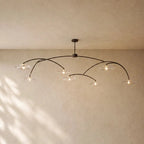LILY GLASS ROUND CHANDELIER - Bronze / 96’’ / Clear