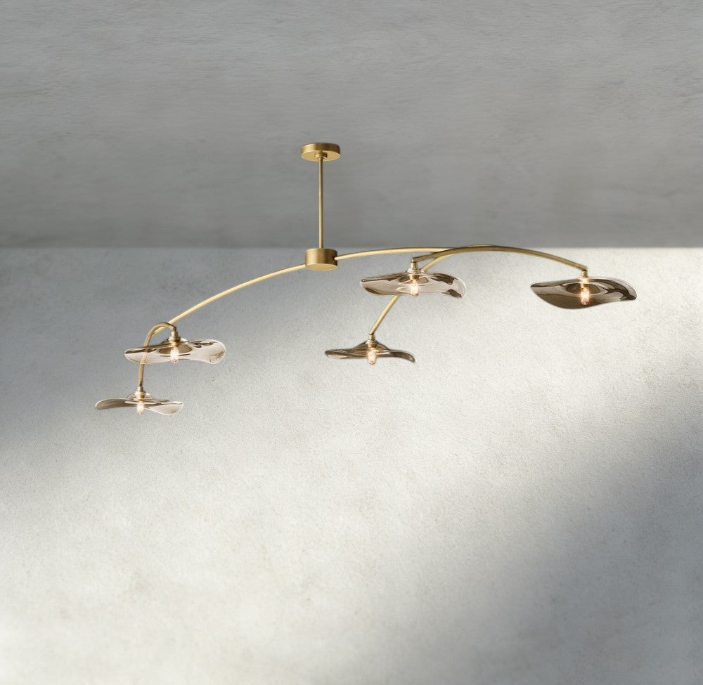 Lily Smoke Glass Linear Chandelier - fovolighting