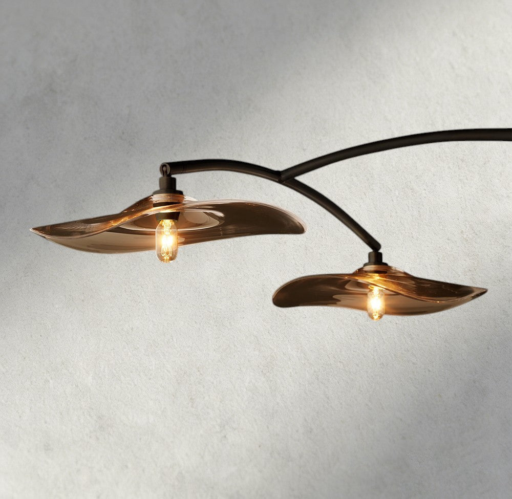 Lily Smoke Glass Linear Chandelier - fovolighting