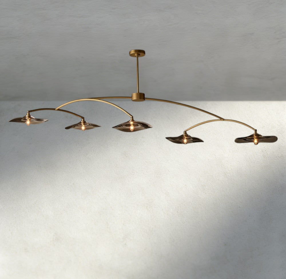 Lily Smoke Glass Linear Chandelier - fovolighting