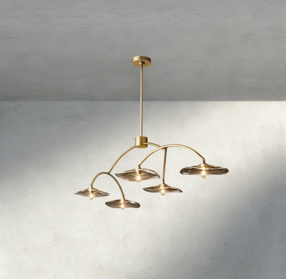 Lily Smoke Glass Linear Chandelier - fovolighting