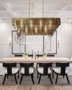 Lirene Smoke Glass Linear Chandelier - fovolighting