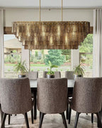 Lirene Smoke Glass Linear Chandelier - fovolighting