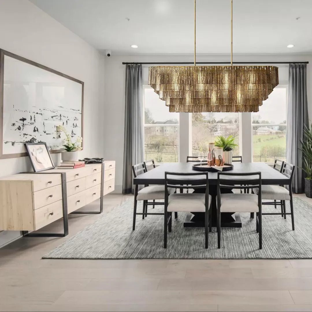 Lirene Smoke Glass Linear Chandelier - fovolighting